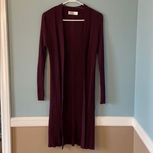 Wine colored long duster